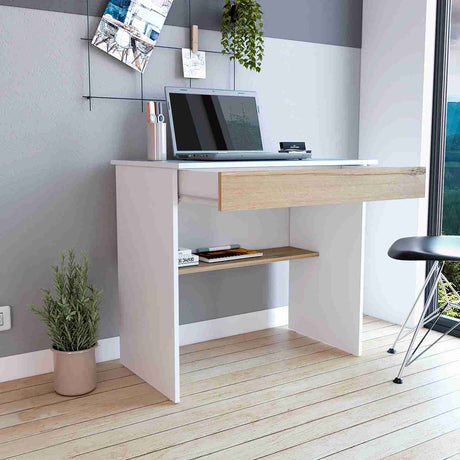 Escritorio Ohio Blanco 80x73cm Con Un Cajón - Escritorios | Bylmo