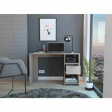 Escritorio Omma Ceniza 110 cm con Un Cajón y Dos Entrepaños - Escritorios | Bylmo