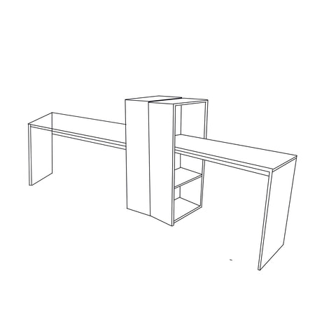 Escritorio Queen Blanco 110 cm con Biblioteca - Escritorios | Bylmo