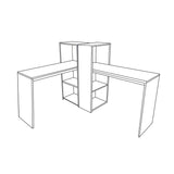 Escritorio Queen Blanco 110 cm con Biblioteca - Escritorios | Bylmo