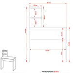 Escritorio Seattle Blanco 80 cm con Organizador