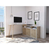 Escritorio en L Singapur Duna 130 cm con Puertas y Entrepaños - Escritorios y Archivadores | Bylmo