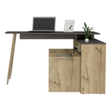 Escritorio en L Singapur Duna 103 cm con Puertas y Entrepaños - Escritorios y Archivadores | Bylmo