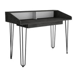 Escritorio Dallas Roble Gris y Blanco 120 cm Minimalista - Escritorios y Archivadores | Bylmo
