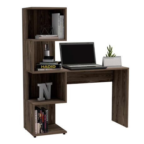 Escritorio Vik Coñac 120 cm con Biblioteca - Escritorios y Archivadores | Bylmo