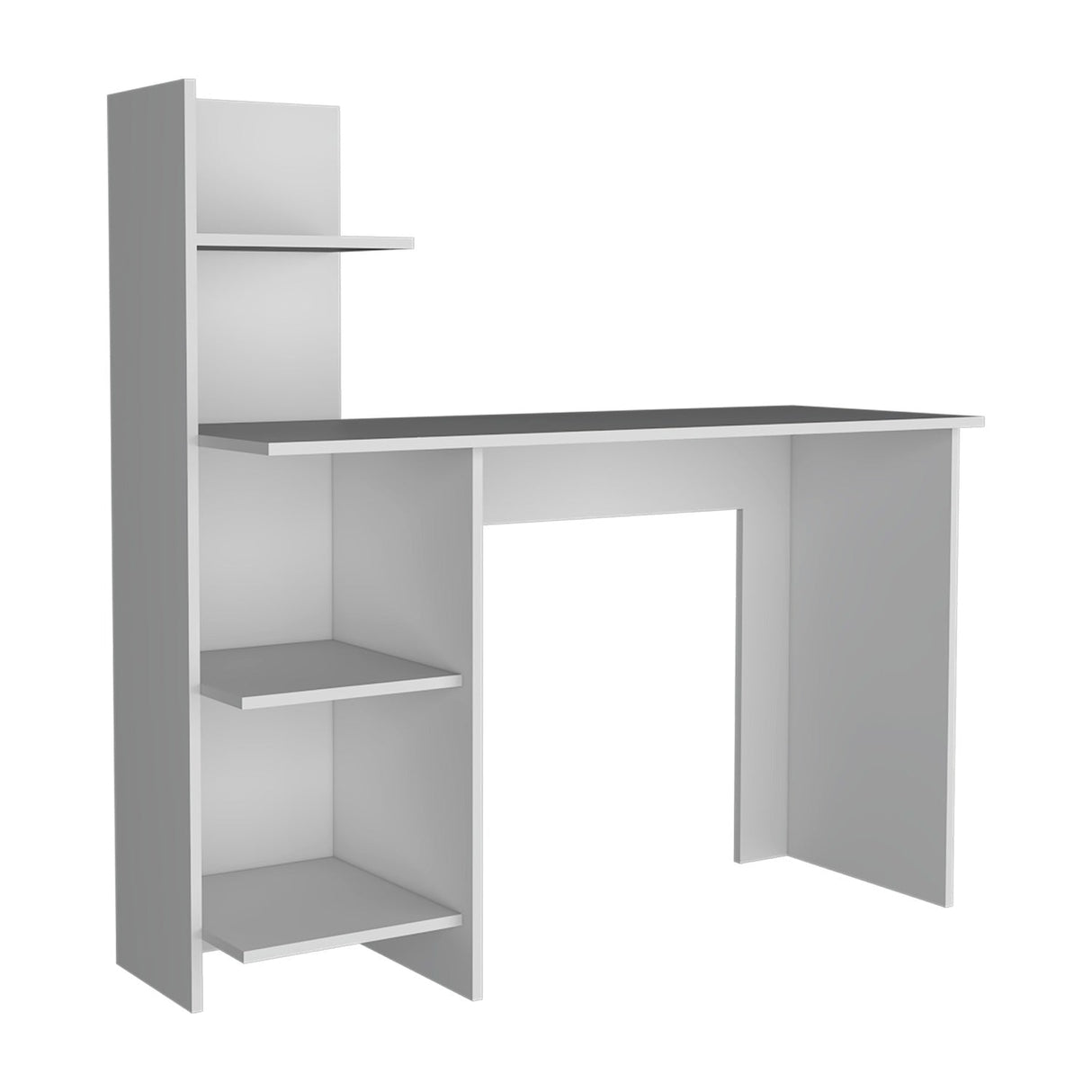 Escritorio Vilna Blanco 120x121cm sin Cajones y con Organizador de Libros - Escritorios | Bylmo