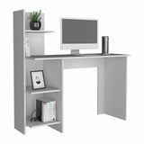 Escritorio Vilna Blanco 120x121cm sin Cajones y con Organizador de Libros - Escritorios | Bylmo