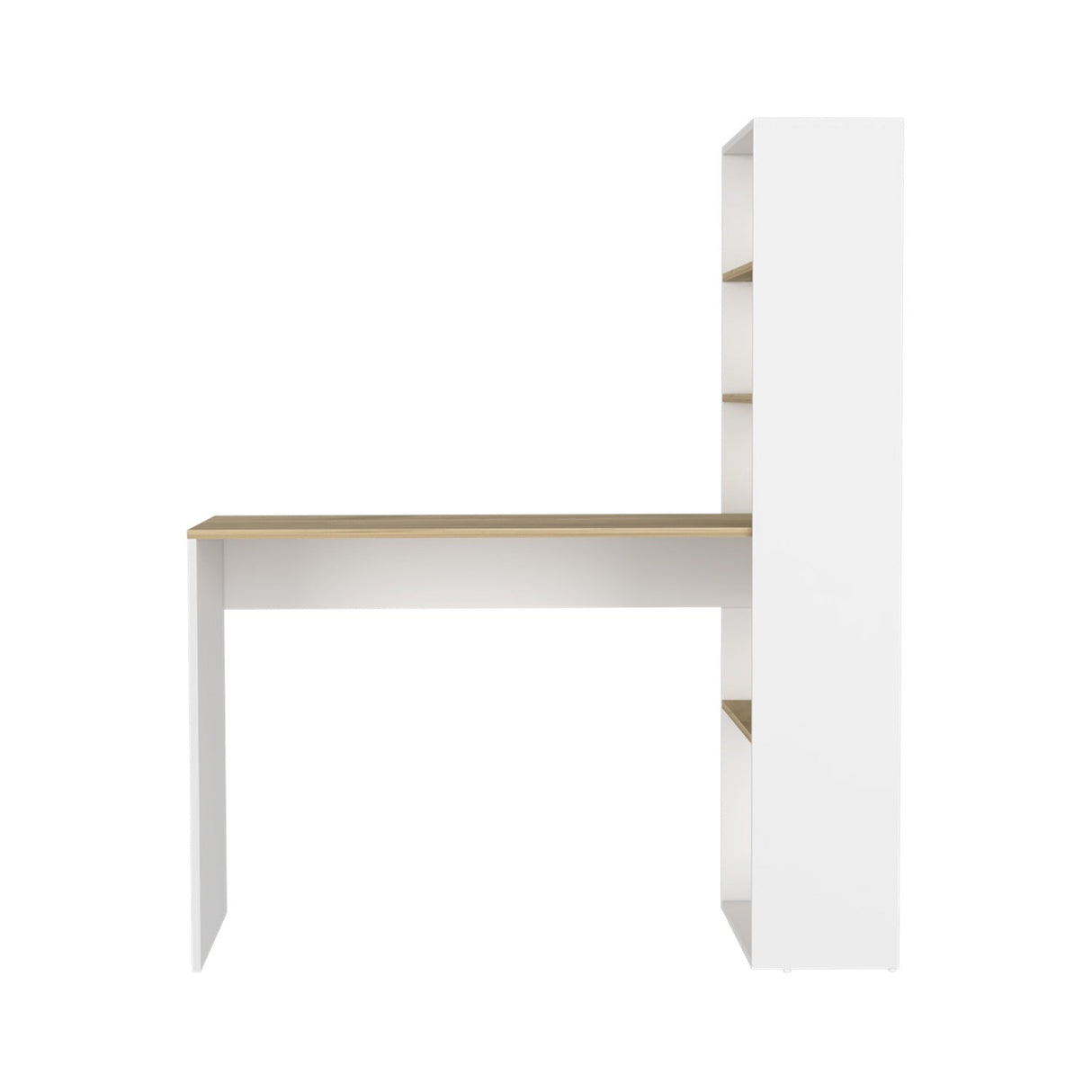 Escritorio Z120 Blanco 120 cm con Estantería - Escritorios | Bylmo