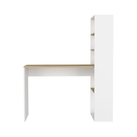 Escritorio Z120 Blanco 120 cm con Estantería - Escritorios | Bylmo