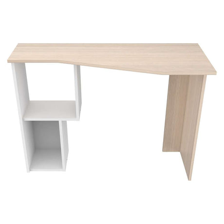 Escritorio con Biblioteca Almudena Arena 100 cm con Entrepaños Laterales - Oficina | Bylmo