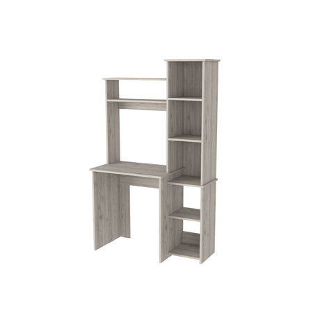 Escritorio con Biblioteca Victoria Ceniza 99x163cm sin Cajones y con Organizador de Libros - Escritorios | Bylmo