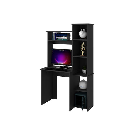 Escritorio con Biblioteca Victoria Wengue 99x163cm sin Cajones y con Organizador de Libros - Escritorios | Bylmo