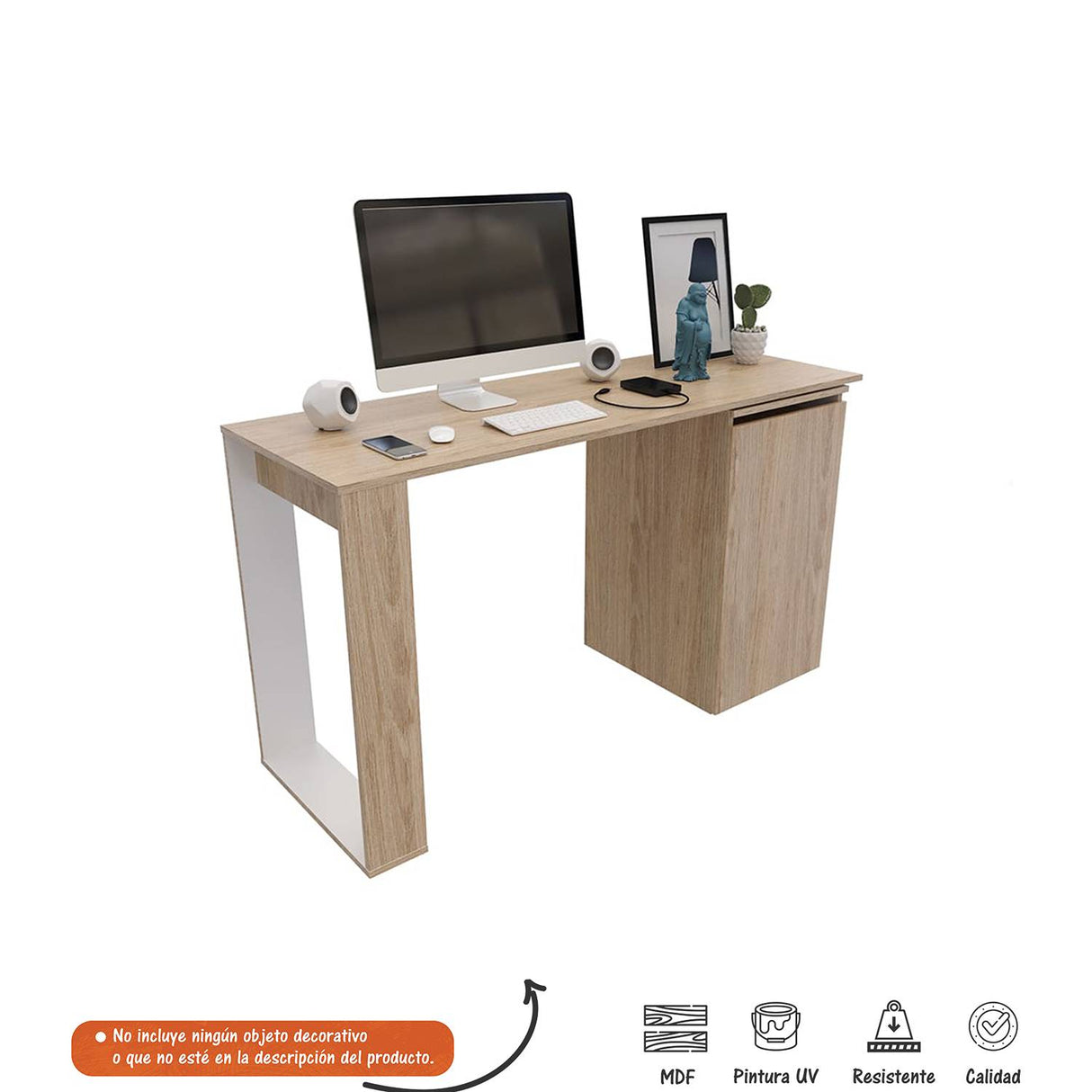 Escritorio dos Puestos Extensible o forma de L Cuba - Rovere - Escritorios | Bylmo