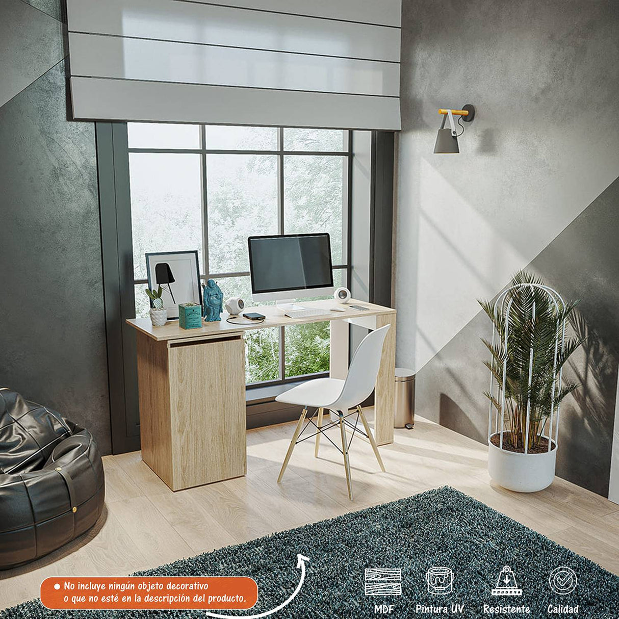 Escritorio dos Puestos Extensible o forma de L Cuba - Rovere - Escritorios | Bylmo