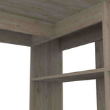 Escritorio en L Masai Ceniza 132x111cm sin Cajones y con Organizador de Libros - Escritorios | Bylmo