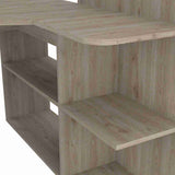 Escritorio en L Masai Ceniza 132x111cm sin Cajones y con Organizador de Libros - Escritorios | Bylmo