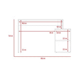 Escritorio en L Rennes Ceniza 117 cm con Dos Entrepaños y Una Puerta - Escritorios | Bylmo