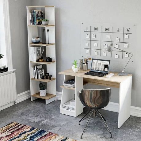 Escritorio Jazze Duna 42x198cm sin Cajones y con Organizador de Libros - Escritorios | Bylmo