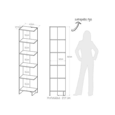 Escritorio Jazze Duna 42x198cm sin Cajones y con Organizador de Libros - Escritorios | Bylmo