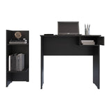 Combo Escritorio y Biblioteca Sahara Wengue 80x73cm Con Un Cajón y con Organizador de Libros - Escritorios | Bylmo