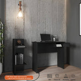 Combo Escritorio y Biblioteca Sahara Wengue 80x73cm Con Un Cajón y con Organizador de Libros - Escritorios | Bylmo