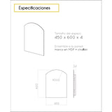 Espejo de Baño Affi Plateado 45x60cm Arco Superior con Biselado - Espejos de Baño | Bylmo