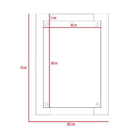 Espejo Elis Rectangular 50 cm - Espejos de Baño | Bylmo