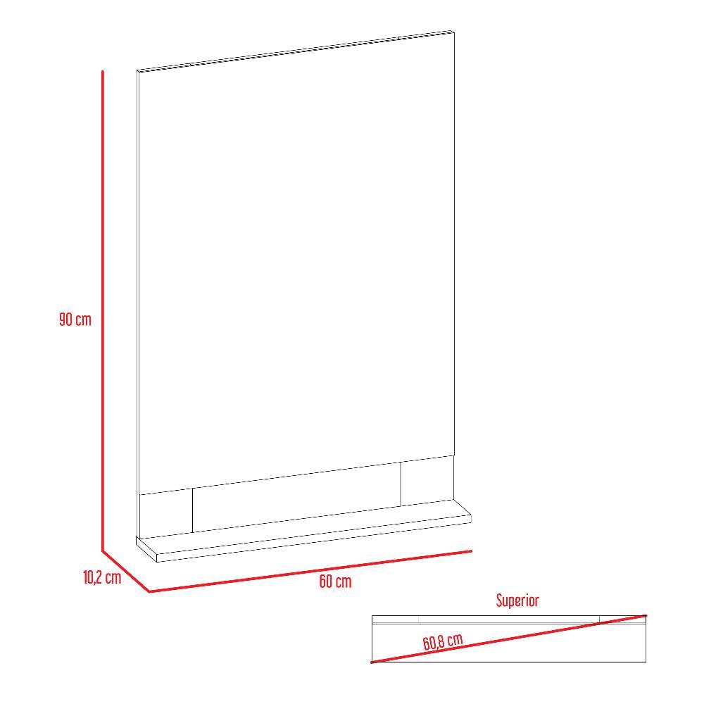 Espejo de Baño Fez Rectangular 60 cm - Espejos de Baño | Bylmo