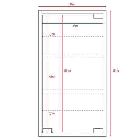 Espejo de Baño Merlo Rectangular 30 cm - Espejos de Baño | Bylmo