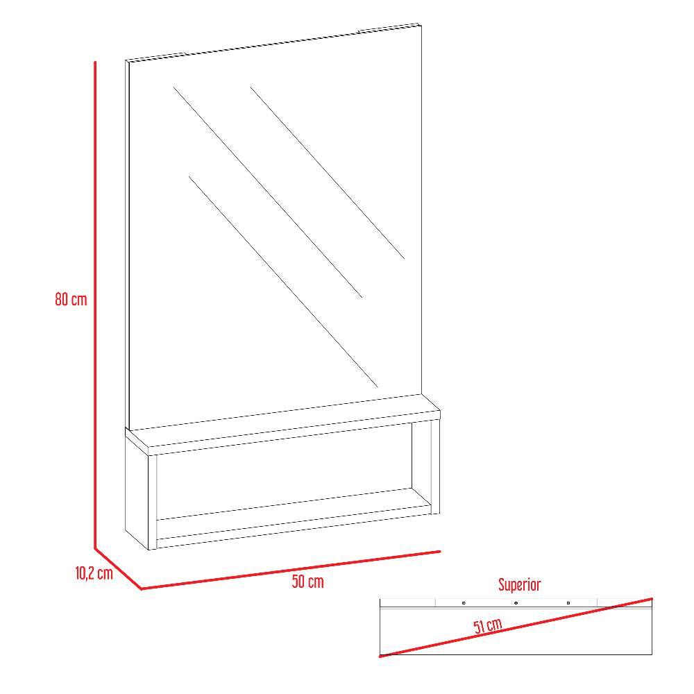 Espejo de Baño Bolton Rectangular 50 cm - Espejos de Baño | Bylmo