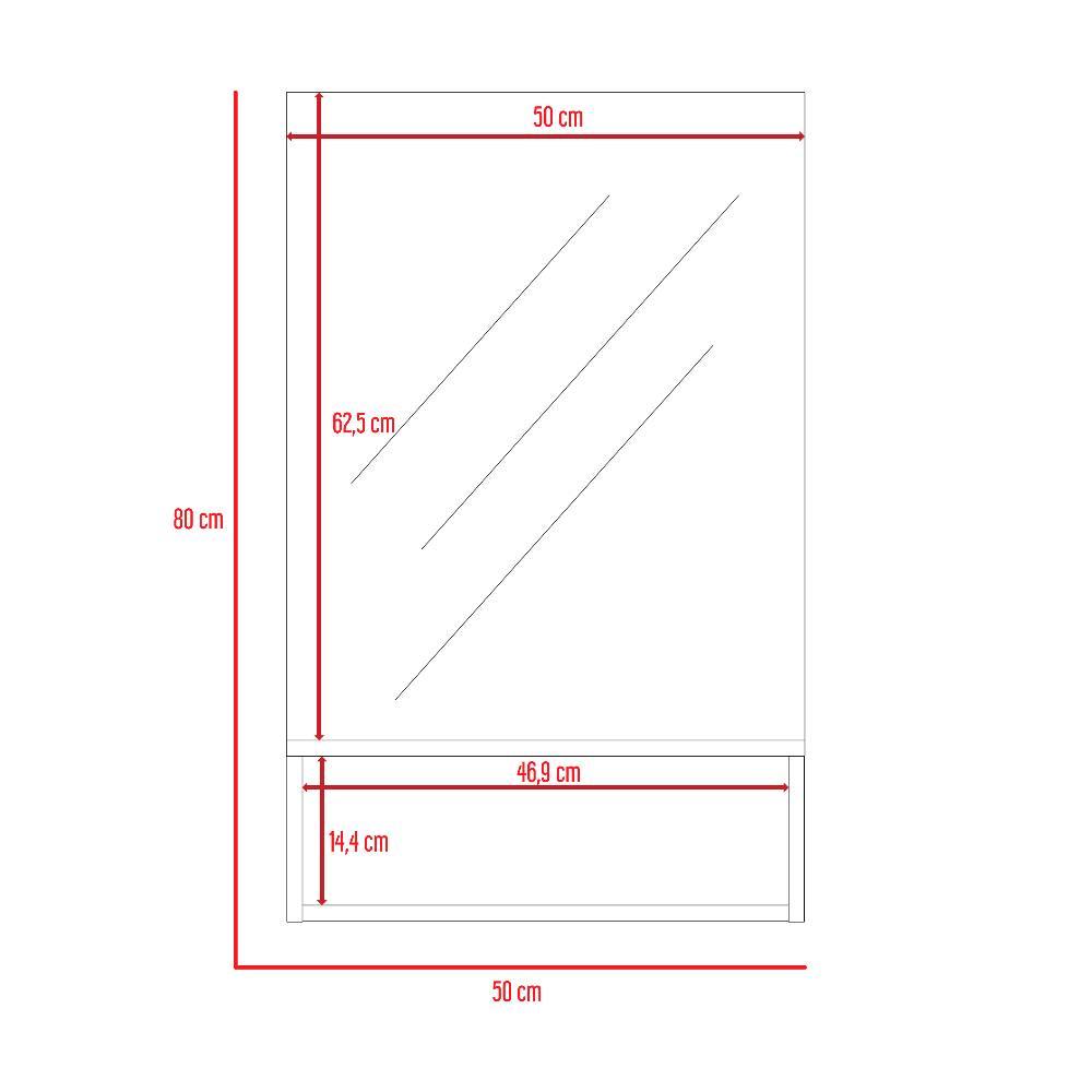 Espejo de Baño Bolton Rectangular 50 cm - Espejos de Baño | Bylmo