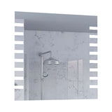 Espejo de Baño Led Touch Cairo Plateado 60x60cm Cuadrado con Sandblasting - Espejos de Baño | Bylmo