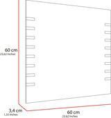 Espejo de Baño Led Touch Cairo Plateado 60x60cm Cuadrado con Sandblasting - Espejos de Baño | Bylmo