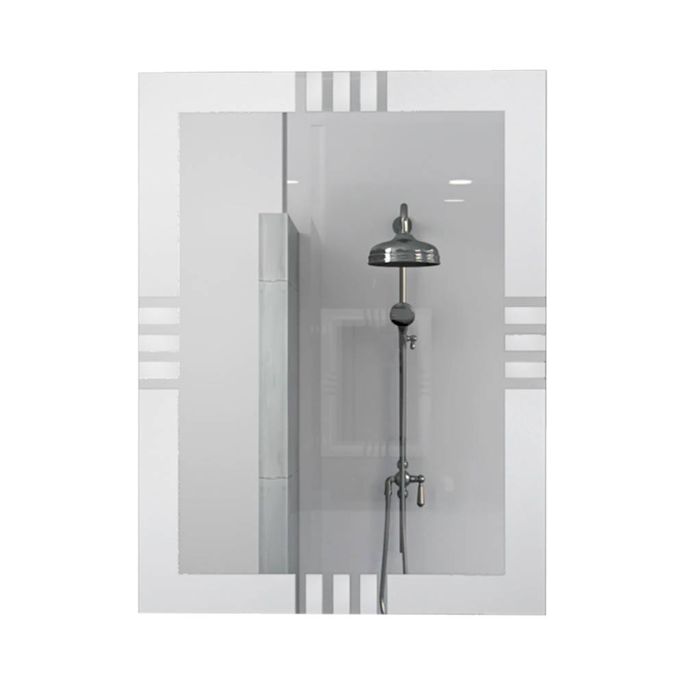 Espejo de Baño Dali Plateado 60x80cm Rectangular con Sandblasting - Espejos de Baño | Bylmo