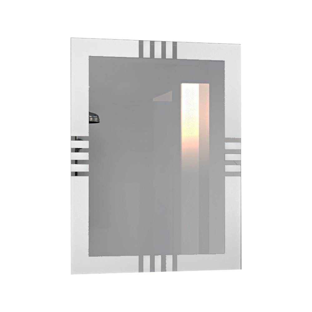 Espejo de Baño Dali Plateado 60x80cm Rectangular con Sandblasting - Espejos de Baño | Bylmo