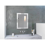 Espejo de Baño Dali Plateado 60x80cm Rectangular con Sandblasting - Espejos de Baño | Bylmo
