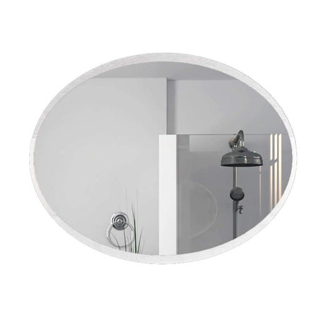 Espejo de Baño Horus Plateado 70x55cm Ovalado con Biselado - Espejos de Baño | Bylmo
