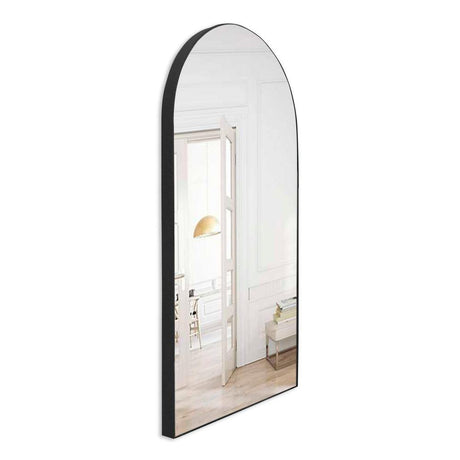 Espejo de Pared Ibiza Negro 50x100cm Arco Superior con Marco Metalico - Espejos Decorativos | Bylmo