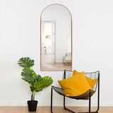 Espejo de Pared Ibiza Cobre 50x100cm Arco Superior con Marco Metalico - Espejos Decorativos | Bylmo