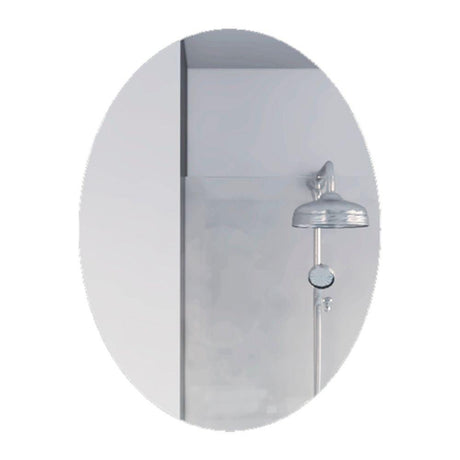 Espejo de Baño Napoli Plateado 45x60cm Ovalado con Biselado y con Iluminiación Led - Espejos de Baño | Bylmo