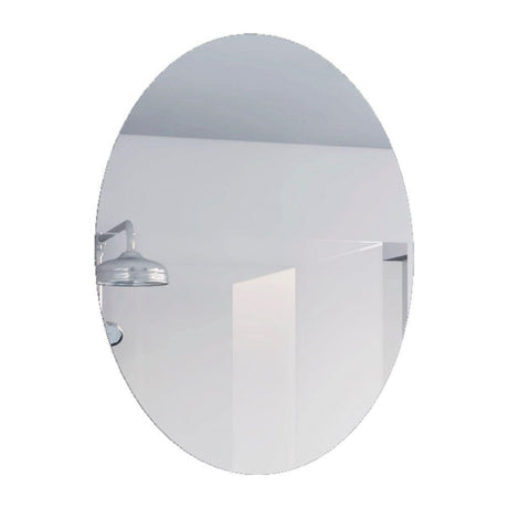 Espejo de Baño Napoli Plateado 45x60cm Ovalado con Biselado y con Iluminiación Led - Espejos de Baño | Bylmo