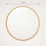 Espejo Olivar Redondo 100 cm Dorado - Espejos Decorativos | Bylmo