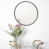 Espejo Olivar Redondo 100 cm Negro - Espejos Decorativos | Bylmo