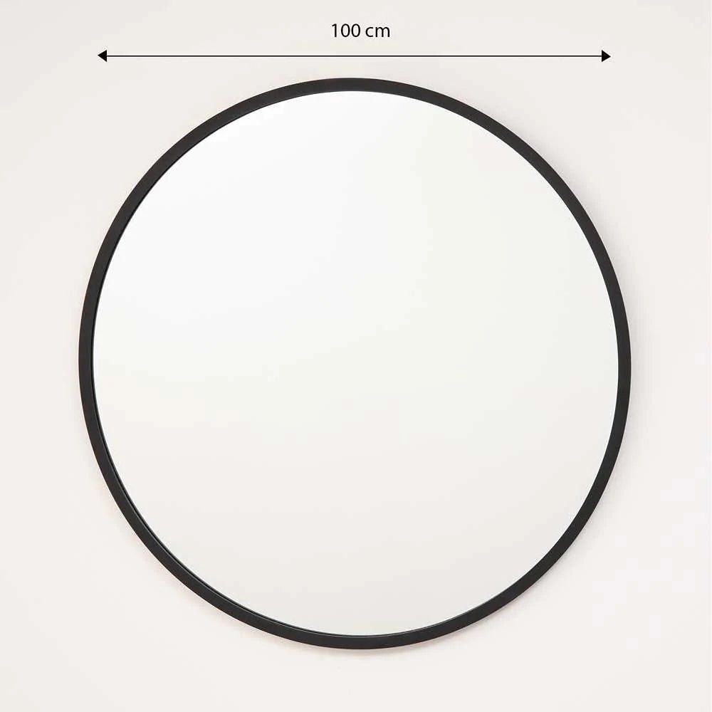 Espejo Olivar Redondo 100 cm Negro - Espejos Decorativos | Bylmo
