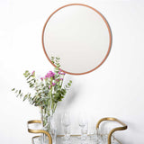 Espejo Olivar Redondo 100 cm Oro rosa - Espejos Decorativos | Bylmo
