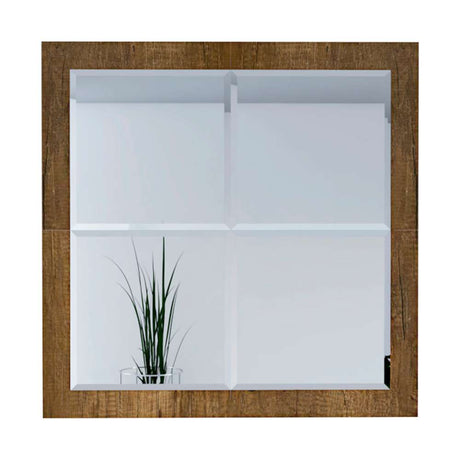 Espejo de Baño Olivo Plateado 94x94cm Cuadrado con Biselado - Espejos Decorativos | Bylmo