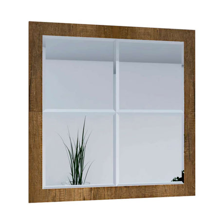 Espejo de Baño Olivo Plateado 94x94cm Cuadrado con Biselado - Espejos Decorativos | Bylmo