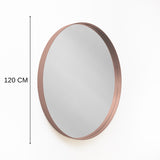 Espejo de Pared Osaka Cobre 120x120cm Redondo con Marco Metalico - Espejos Decorativos | Bylmo