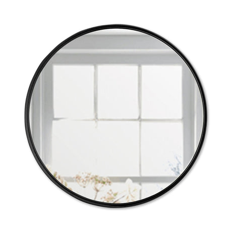 Espejo de Pared Osaka Negro 120x120cm Redondo con Marco Metalico - Espejos Decorativos | Bylmo