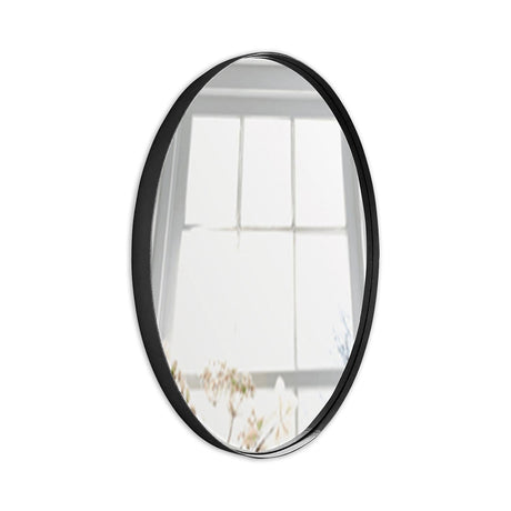 Espejo de Pared Osaka Negro 120x120cm Redondo con Marco Metalico - Espejos Decorativos | Bylmo